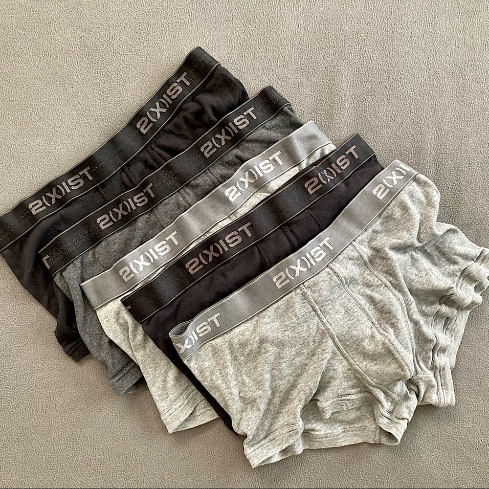 Underwear Bundle of 5: 2xist Essential No-Show Trunks - Size M Boxer Briefs